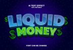 Liquid money 3d text effect