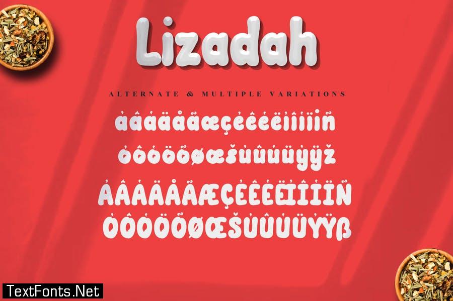 Lizadah - Bubble Font