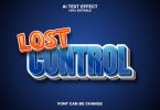 lost control 3d text effect