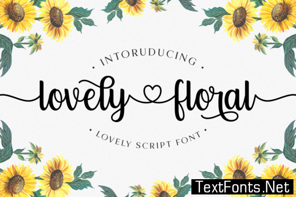 Lovely Floral Font