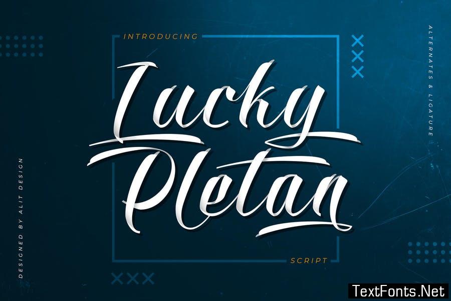 Lucky Pletan Typeface Font