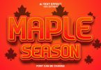 Maple season 3d text effect