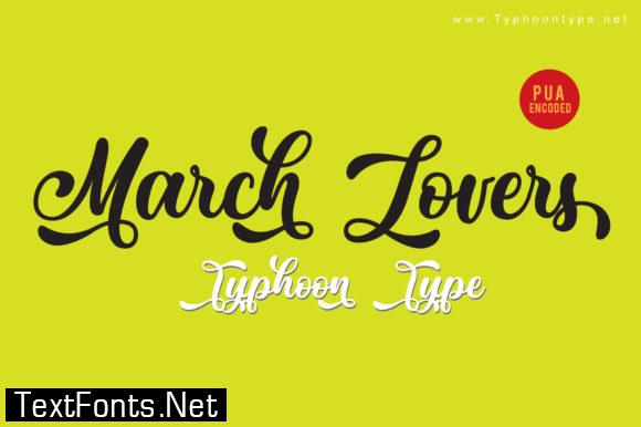March Lovers Font