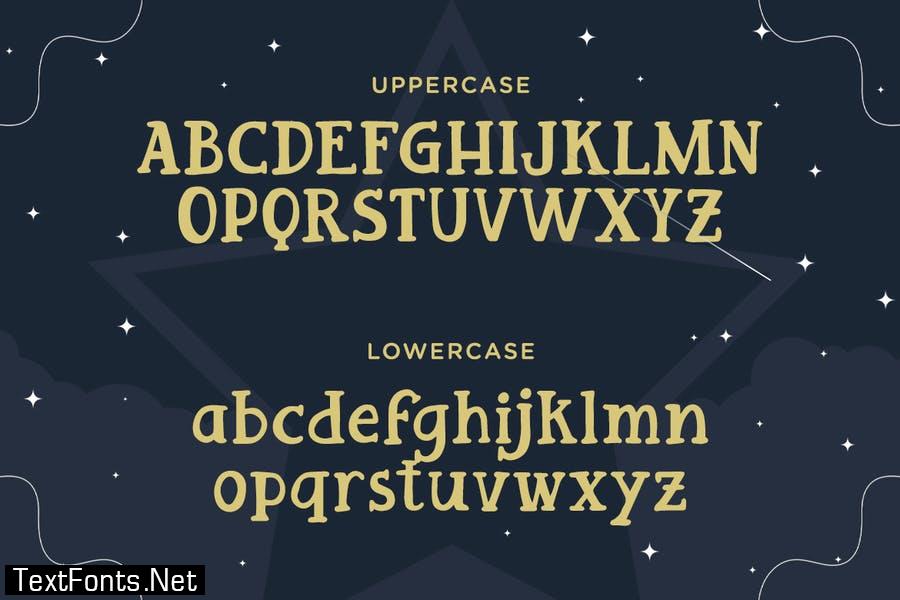 Mighty Star – a Fun and Rough Serif Font