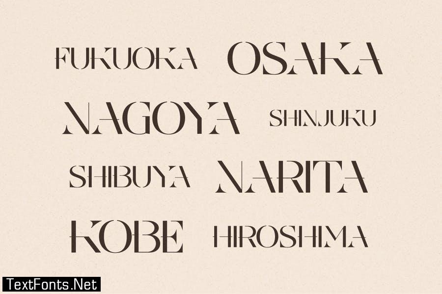 Modern Japanese Font