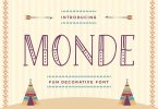 Monde – Fun Decorative Font