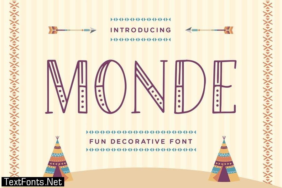 Monde – Fun Decorative Font