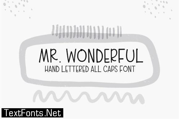 Mr. Wonderful Font