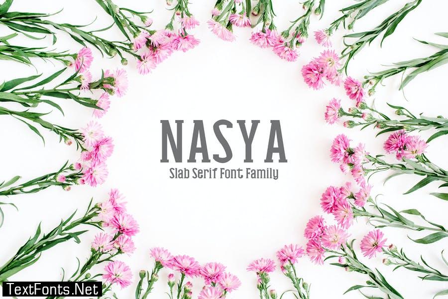 Nasya Slab Serif Font Family Pack