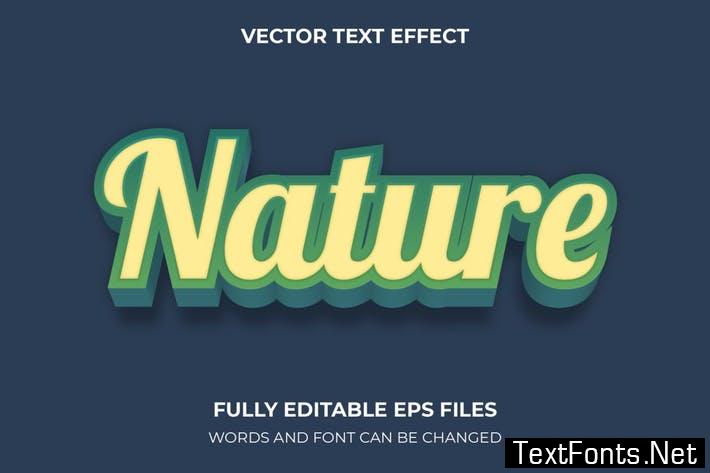 nature 3d text