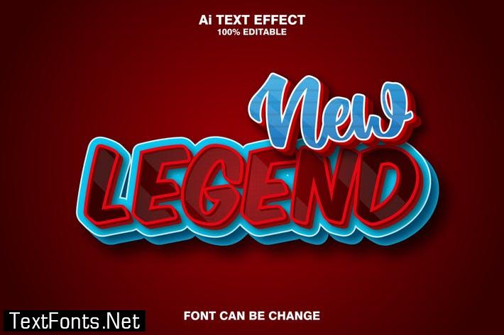 new legend 3d text effect