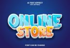 online store 3d text effect