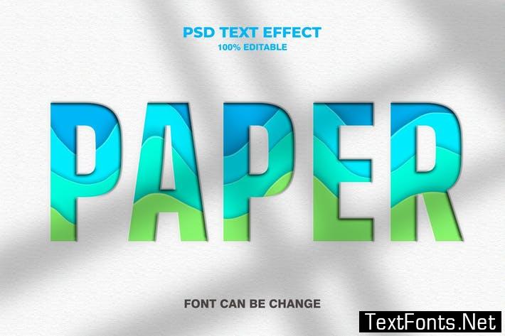 paper 3d text effect