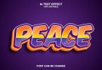 peace 3d text effect