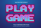 play game 3d text effect