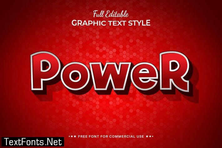 Power - Editable Text Effect, Font Style