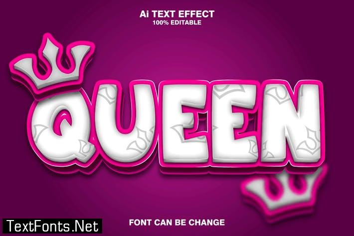 queen 3d text effect