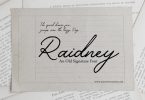 Raidney - An Old Signature Font