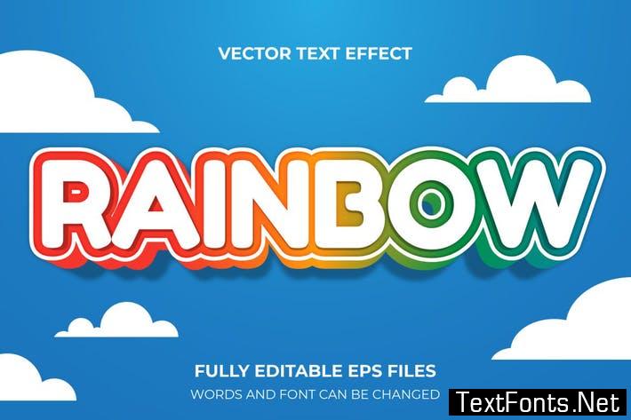 Rainbow 3d Text Effect