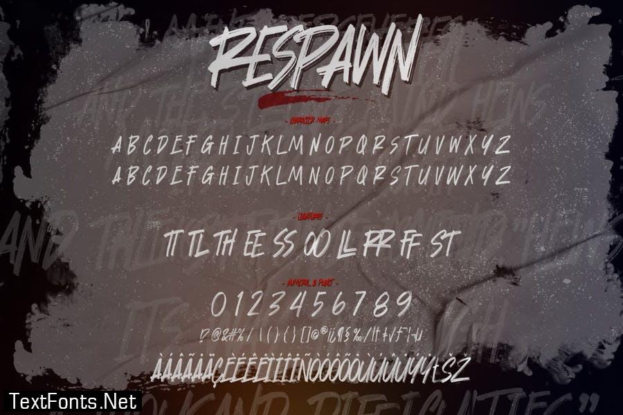 Respawn - Handwritten Brush font