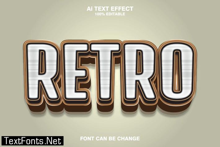 retro 3d text effect Z5D62DV