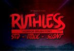 Ruthless - Horror brush Font