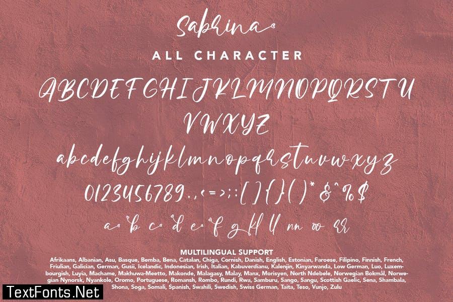 Sabrina - Beautiful Calligraphy Font
