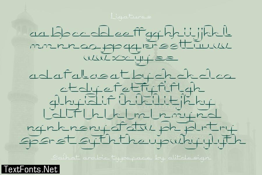 Saihat Arabic Typeface