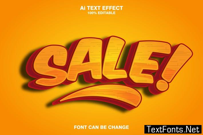 sale 3d text effect