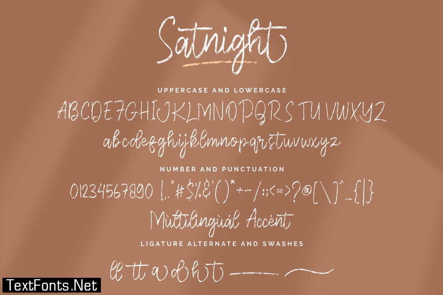 Satnight Brush Font