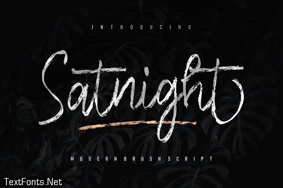 Satnight Brush Font