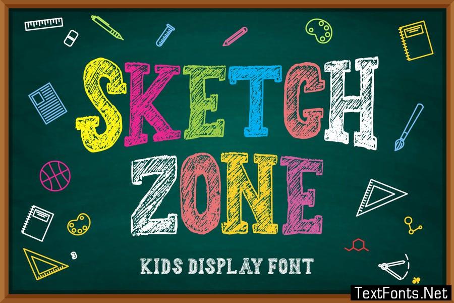 SketchZone - Kids Display Font