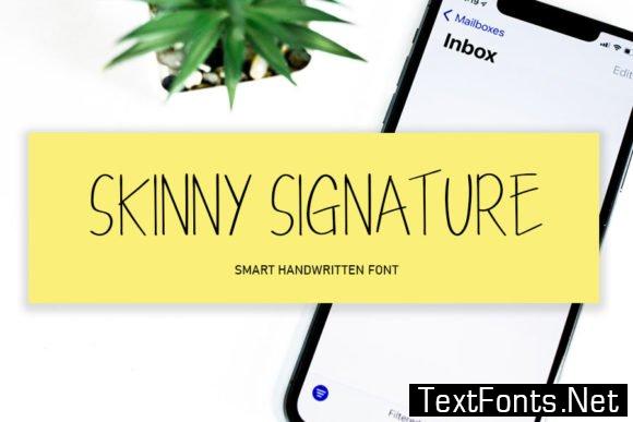 Skinny Signature Font