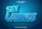 sky launce 3d text effect