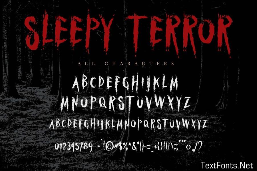 Sleepy Terror Horror Font