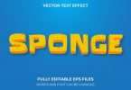 sponge 3d text effect