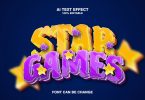 star games 3d text effect