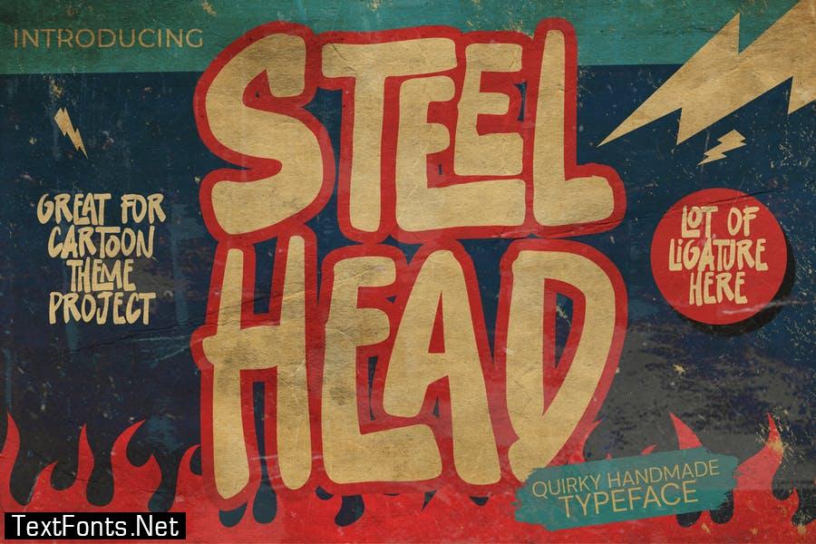 Steelhead - ligature cartoon font