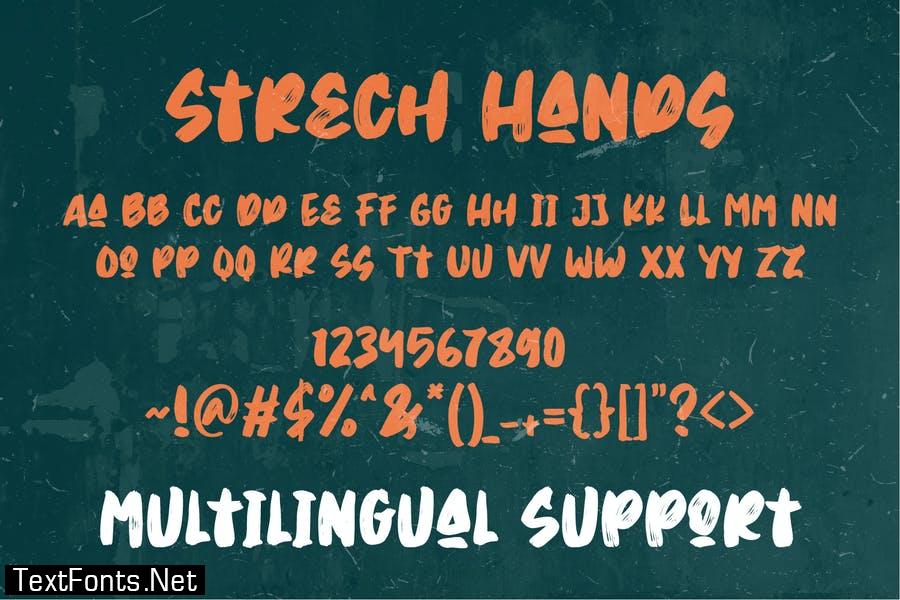 Strech Hands - Bold Brush Font