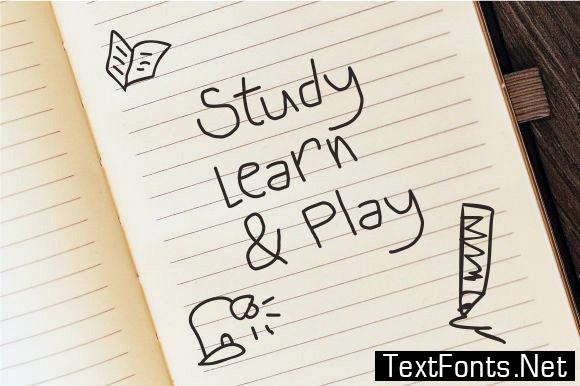 Study, Learn and PLay Font