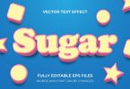 sugar 3d text effect
