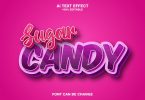 sugar candy 3d text effect