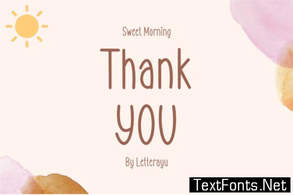 Sweet Morning Font