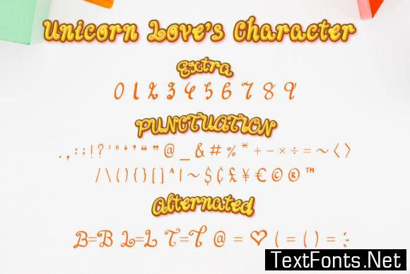 Unicorn Love Font