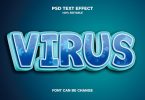 Virus 3d Text Effect