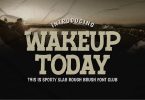 Wakeup Today - Slab Rough Brush Font Club