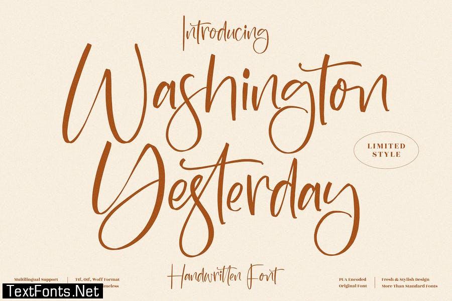 Washington Yesterday Handwritten Font LS