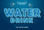 Water Drink 3d Text Effect