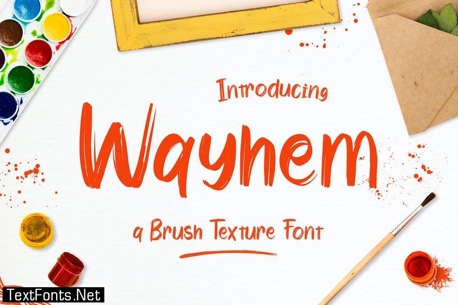 Wayhem – Textured Brush Font