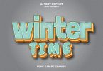 Winter Time 3d Text Effect